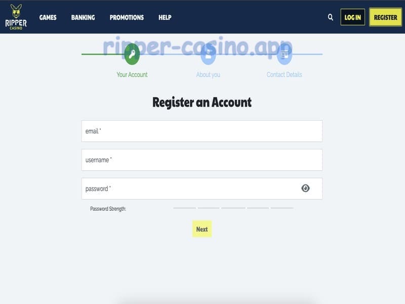 Register account